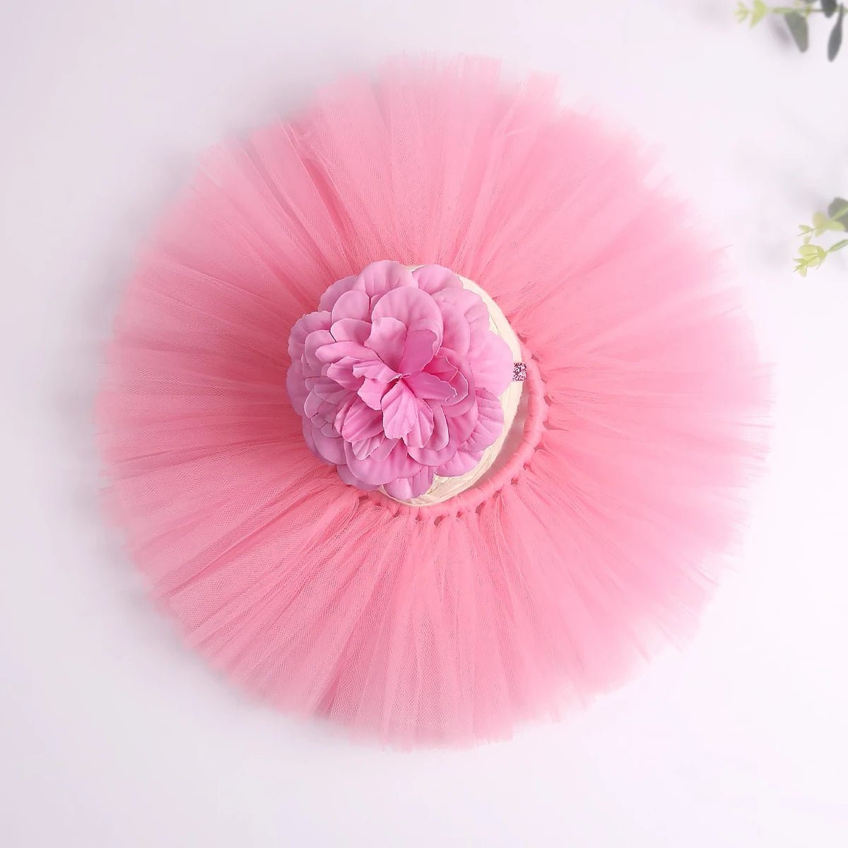 Ylsteed Newborn Photography Outfits Girl Handmade Infant Tutu Skirt with Flower Headband Princess Clothes Baby Girl Photo Props - Tiny Treasure Boutik